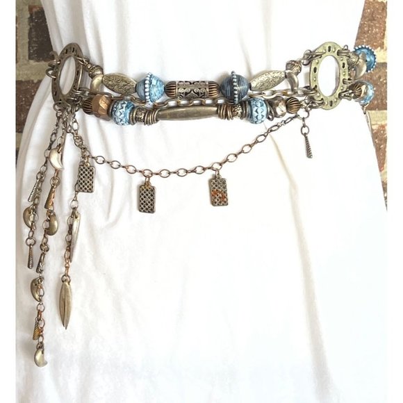 Southwestern Metal And Ceramic Belt -- 48"